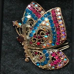 Natasha Jeweled Butterfly Comb heirloom! Stunning!